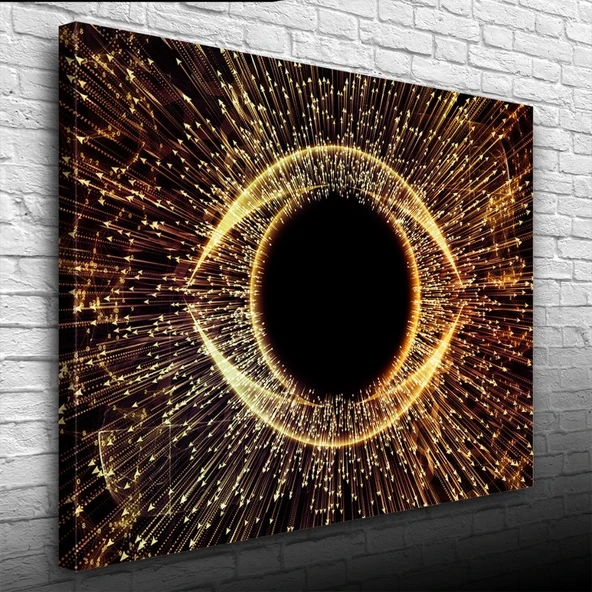 Digital Yanılsama Siyah ve Kahve Tonlarda Kanvas Tablo 50x 70 ürün görseli 1