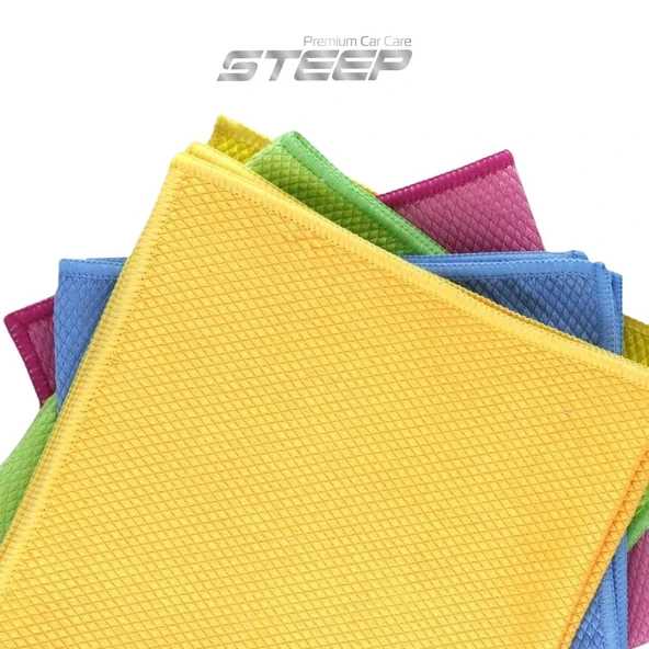 STEEP Ultimate Mikrofiber Baklava Desen Cam Temizlik Bezi 50x70 Cm ürün görseli 1