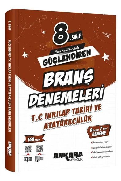 8.Sınıf Güçlendiren İnkılap Tarihi ve Atatürkçülük Branş Denemeleri ürün görseli 1
