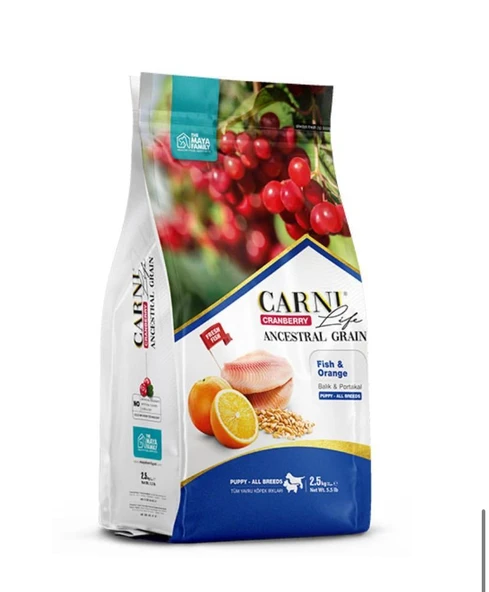Carni Life Balıklı ve Portakallı Tüm Irklar İçin Yavru Köpek Maması (12 kg) ürün görseli 1