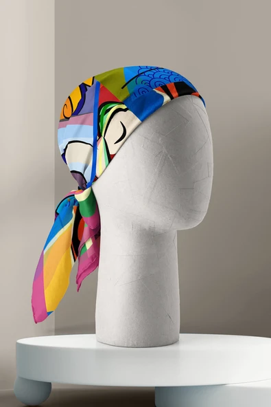 B13 HUMAN ABSTRACKT TASARIMLI BANDANA - Resim 5