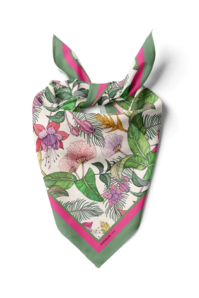 B116 TROPICAL FLOWERS BANDANA ürün görseli 1