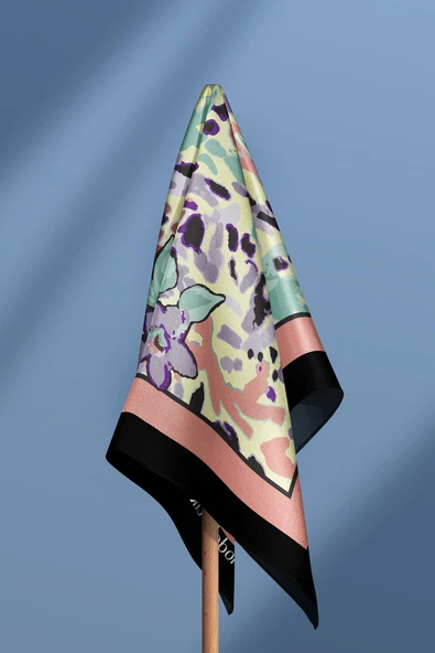 B101 ÇİÇEK DESENLİ BANDANA - Resim 6