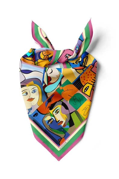 B13 HUMAN ABSTRACKT TASARIMLI BANDANA ürün görseli 1
