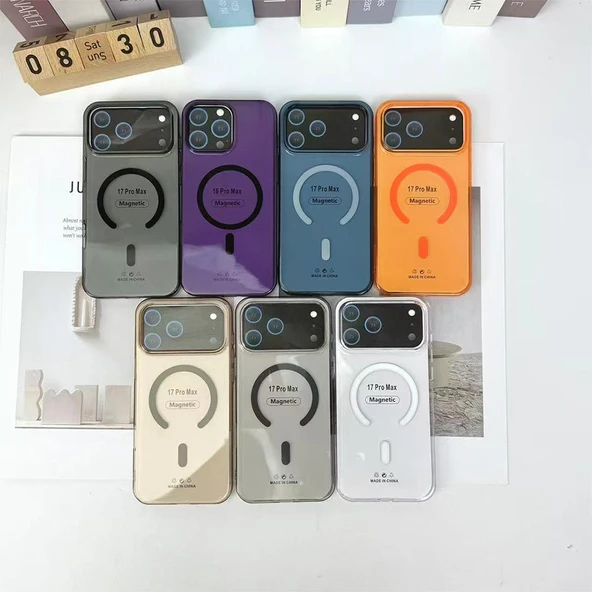 BİKAPAK MAGSLIM IPHONE 17 PRO GRİ KAPAK - Resim 2