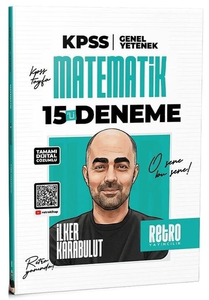 Retro 2026 KPSS Matematik 15 Deneme Çözümlü - İlker Karabulut Retro Yayıncılık ürün görseli 1