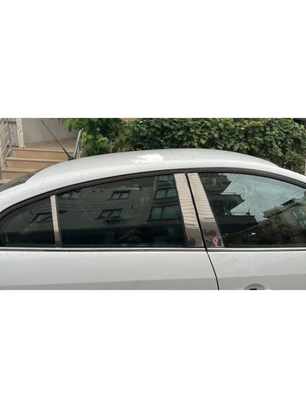 Renault Fluence Sedan Krom Kapı Direği 6 Parça Krom Paslanmaz Çelik Cam Direk ürün görseli 1
