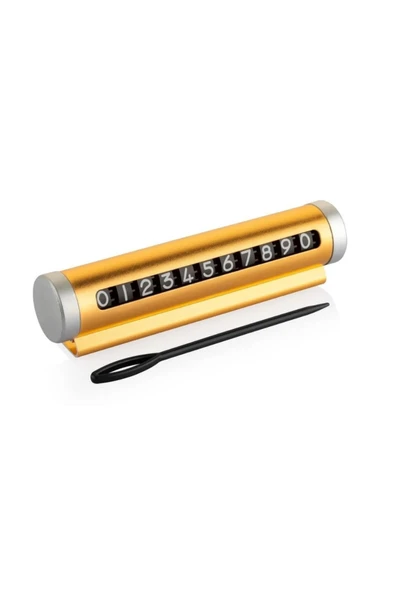 Oto Çevirmeli Numaratör Aliminyum Kasa Telefon Numaratörü Gold Renk Metal Kasa Sınırsız Kullanım ürün görseli 1
