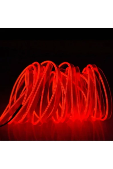 Araç İçi Neon Aydınlatma Led Göğüs Torpido Ledi Neon İp Led Kırmızı 2 Metre ürün görseli 1