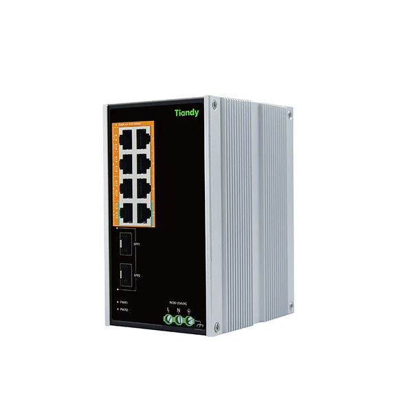 Tiandy EPS-PW1008G-2SFP Endüstriyel 8 Kanal Gigabit Yönetilmeyen PoE Switch ürün görseli 1