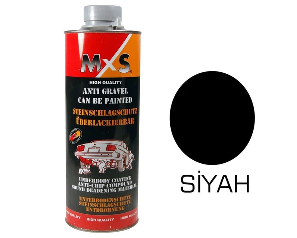 MXS Pütür Boyanabilir Alt Kaplama Siyah 1 kg ürün görseli 1