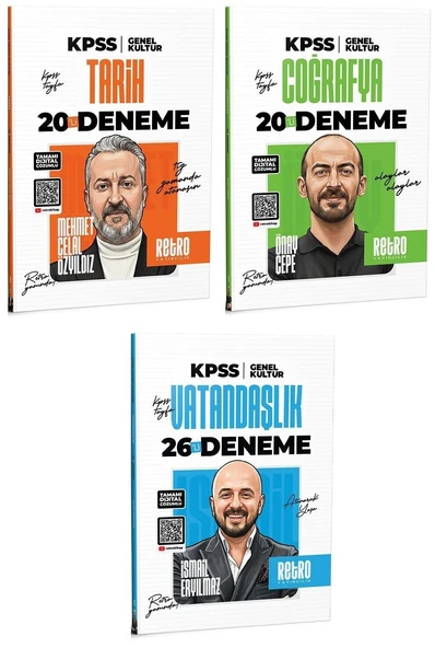 Retro 2026 KPSS Tarih + Coğrafya + Vatandaşlık 66 Deneme 3 lü Set Retro Yayıncılık ürün görseli 1