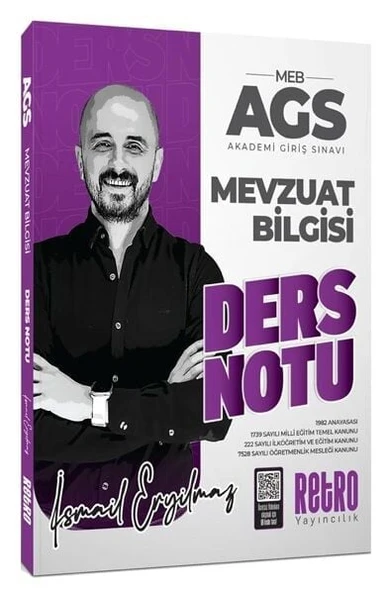 Retro 2026 MEB-AGS Mevzuat Bilgisi Ders Notu - İsmail Eryılmaz Retro Yayıncılık ürün görseli 1