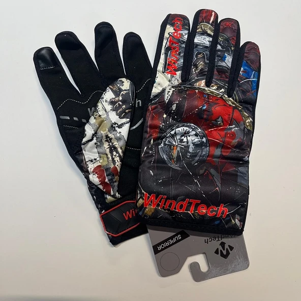 WindTech Kırmızı-Siyah Desen 2XLarge Beden Eldiven ürün görseli 1