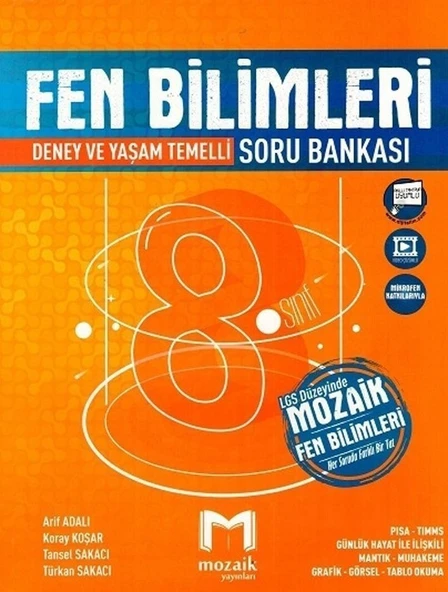 Mozaik Yayınları 8. Sınıf Fen Bilimleri Soru Bankası ürün görseli 1