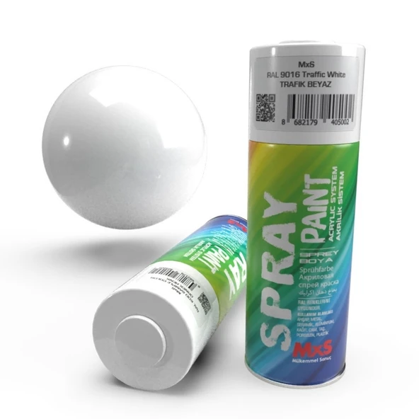 MXS SPREY BOYA 400 ML RAL9016 TRAFİK BEYAZ ürün görseli 1