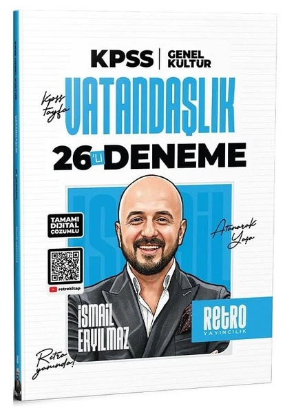 Retro 2026 KPSS Vatandaşlık 26 Deneme Çözümlü - İsmail Eryılmaz Retro Yayıncılık ürün görseli 1