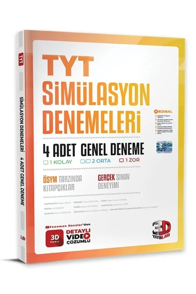 3D TYT 4'lü Simülasyon Genel Denemeleri ürün görseli 1