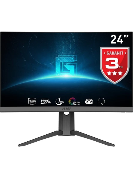 MSI G24C6P E2 23.6" 1 ms Full HD Curved 180 Hz Oyuncu Monitörü ürün görseli 1