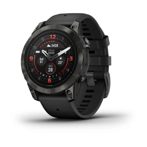 Garmin 010-02803-11 Epix Pro (G2), 47, Saph, Crbngrydlc Ti, Black, EMEA Akıllı Saat ürün görseli 1