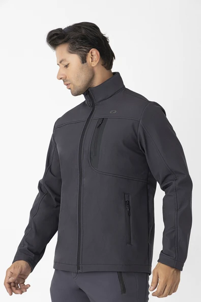 Crozwise Antrasit Erkek Su Geçirmez Softshell Outdoor Mont / Ceket - 5039-06 ürün görseli 1