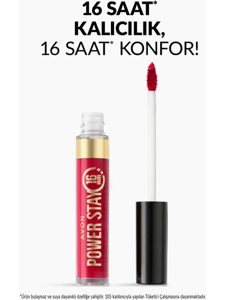 Avon Power Stay  Kalıcı Likit Mat Ruj 6 ml - Resilient Red ürün görseli 1