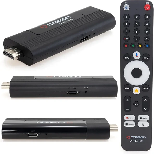 Octagon SPIRIT NANO 4K UHD Android TV IP-Stick ürün görseli 1