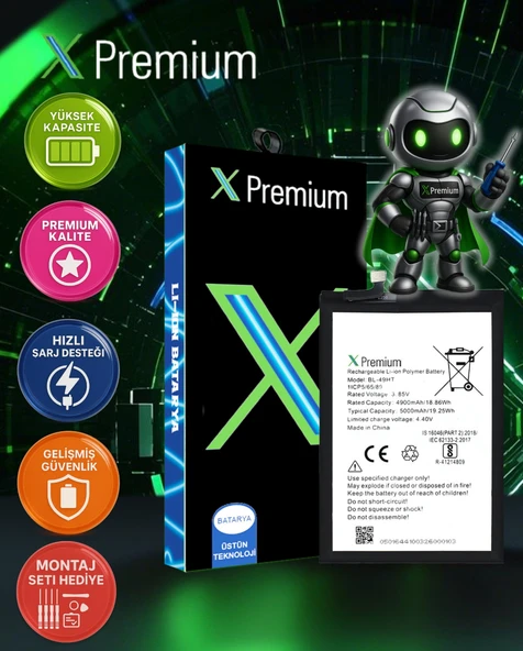 Tecno Spark 6 Uyumlu Batarya Xpremium Pil Süper Yüksek Kalite 5000 mAh BL-49HT ürün görseli 1