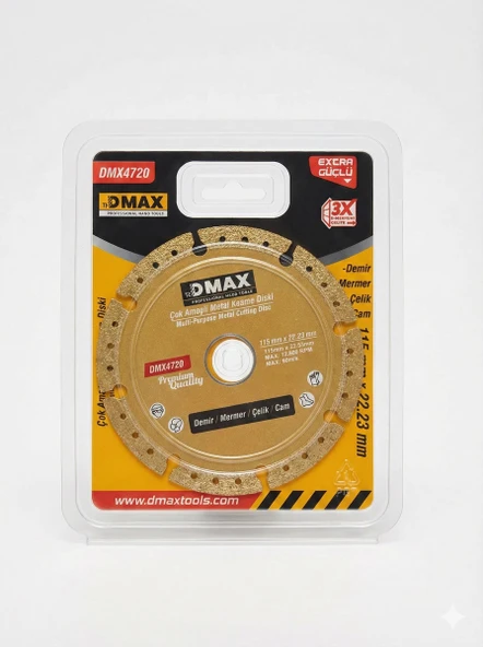 KALİTE DMAX Çok Amaçlı Metal Kesme Diski 115x22.23mm DMX4720 ürün görseli 1