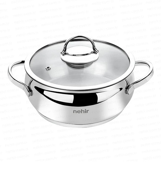 Nehir silver 20 cm derin tencere - paslanmaz çelik tencere ürün görseli 1