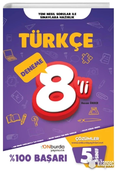 Onburda 5.Sınıf Türkçe 8 Deneme ürün görseli 1