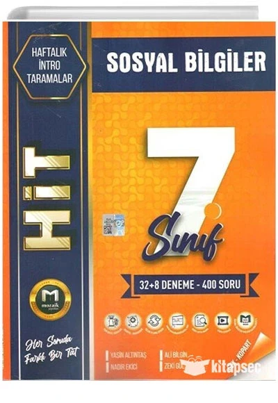 Mozaik 7.Sınıf Sosyal Bilgiler Hit 32 Haftalık Denemeler ürün görseli 1