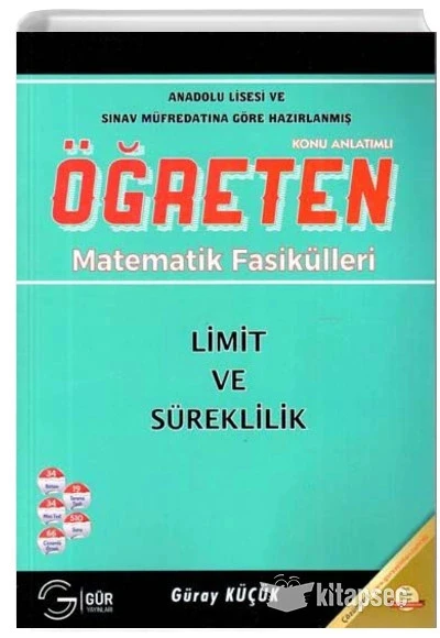 Gür Öğreten Matematik Limit Ve Süreklilik Konu Anlatım ürün görseli 1