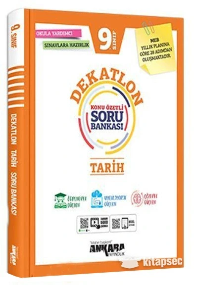 *Kampanya* Ankara 9.Sınıf Tarih Dekatlon Konu Özetli̇ Soru Bankasi ürün görseli 1