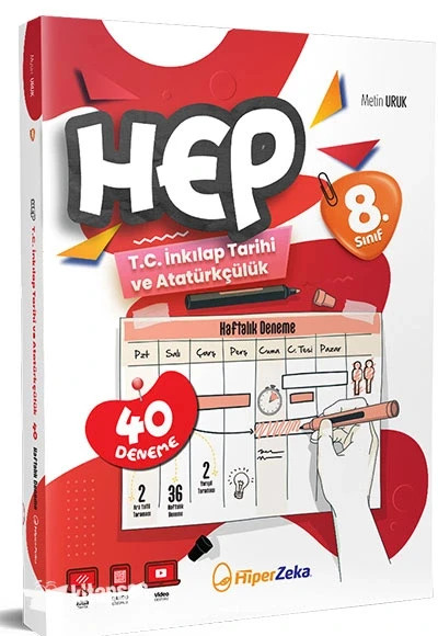 Hiperzeka 8.Sınıf Hep İnkilap Tarihi 40 Deneme ürün görseli 1