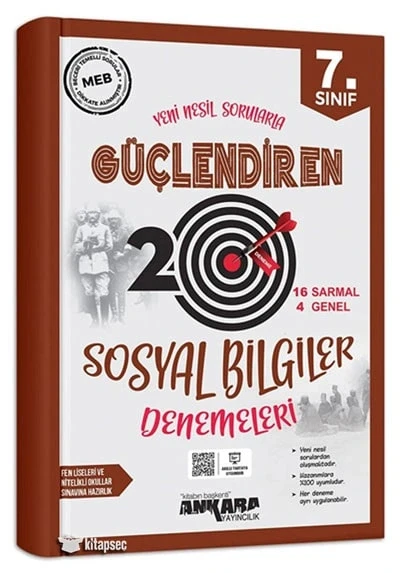 7. Sınıf Sosyal Bilgiler 20 Deneme Ankara Yayın ürün görseli 1
