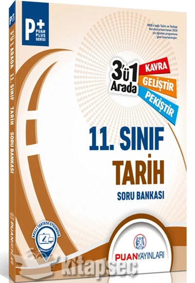 Puan 11.Sınıf Tarih 3ü Birarada Soru Bankası ürün görseli 1