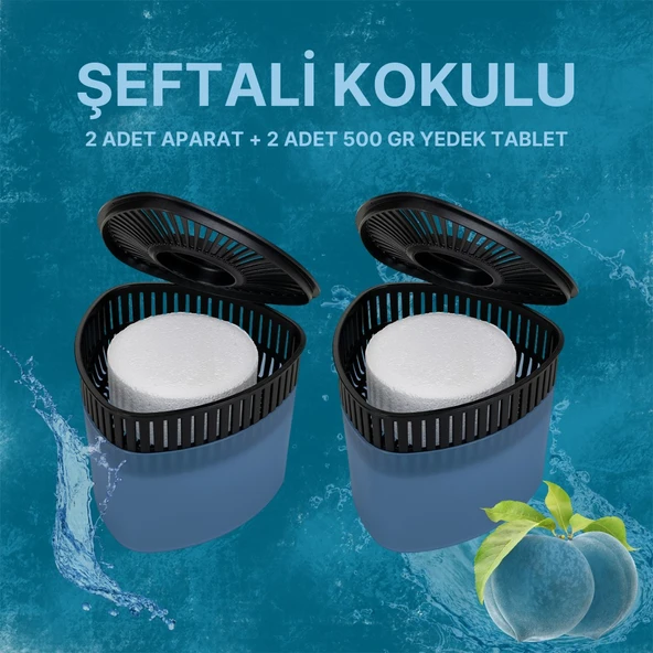 2 Adet 500GR - ŞEFTALİ - Nem Alıcılı Ve Rutubet Giderici Aparat Üçgen (TABLET DAHİL) ürün görseli 1