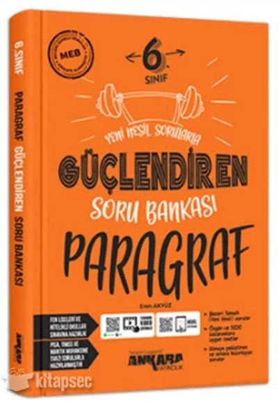 6. Sınıf Paragraf Güçlendi̇Ren Soru Bankasi Ankara Yayın ürün görseli 1