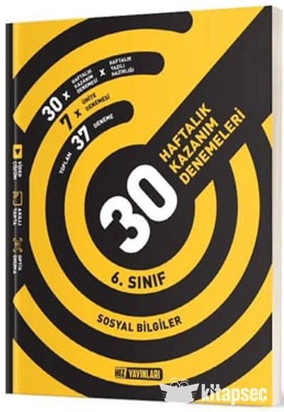 Hız 6.Sınıf Sosyal Bilgiler 30 Haftalık Deneme ürün görseli 1