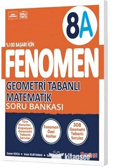 Fenomen 8.Sınıf Geometri Tabanlı Matematik Soru Bankası 8 A ürün görseli 1