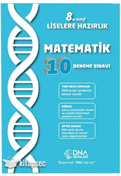8.Sınıf Matematik 10 Deneme Sınavı Dnayayın ürün görseli 1