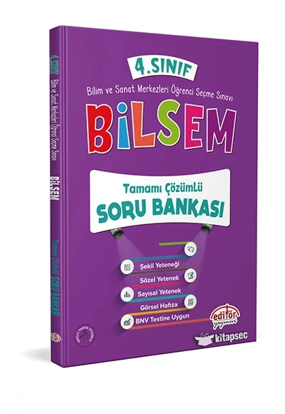 Editör 4.Sınıf Bilsem Çözümlü Soru Bankası ürün görseli 1