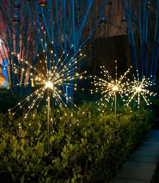2 li 40 Tel 120 Led Güneş Enerjili 8 Mod Solar Animasyonlu Bahçe Balkon Parti Süsleme Peri Led Topu ürün görseli 1