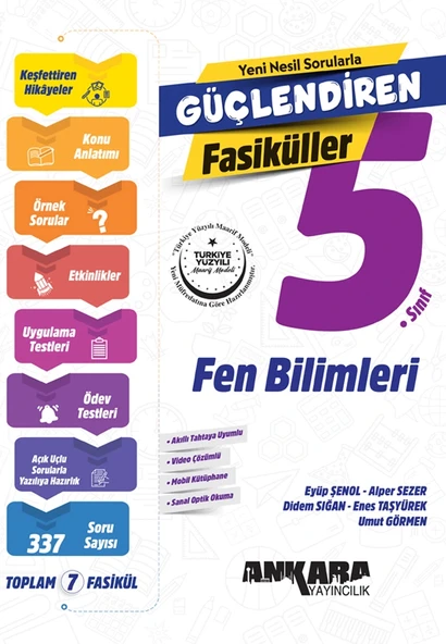 5. Sınıf Fen Bilimleri Güçlendiren Fasiküller Ankara Yayın ürün görseli 1