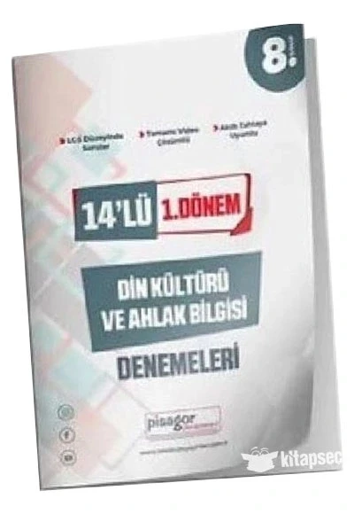 Pisagor 8.Sınıf Din Kültürü 14 Lü Denemeler 1.Dönem ürün görseli 1