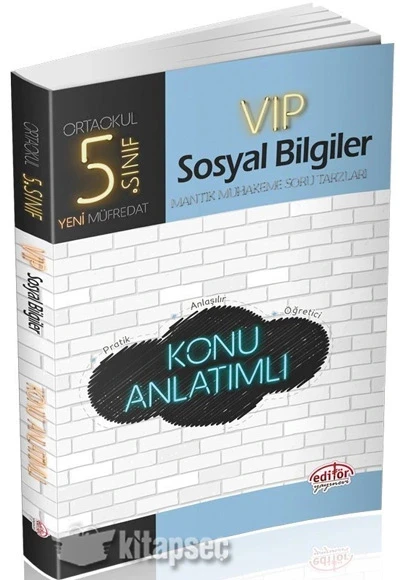 Editör 5. Sınıf Vip Sosyal Bilgiler Konu Anlatımlı ürün görseli 1