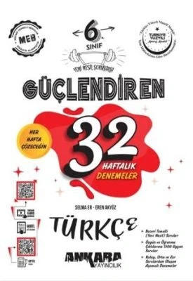 6. Sınıf Türkçe Güçlendiren 32 Haftalık Denemeler Ankara Yayın ürün görseli 1