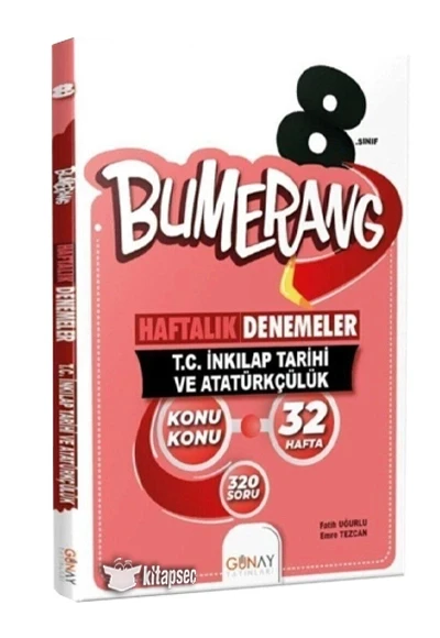 Günay 8.Sınıf İnkilap Tarihi 32 Haftalık Denemeler Bumerang ürün görseli 1