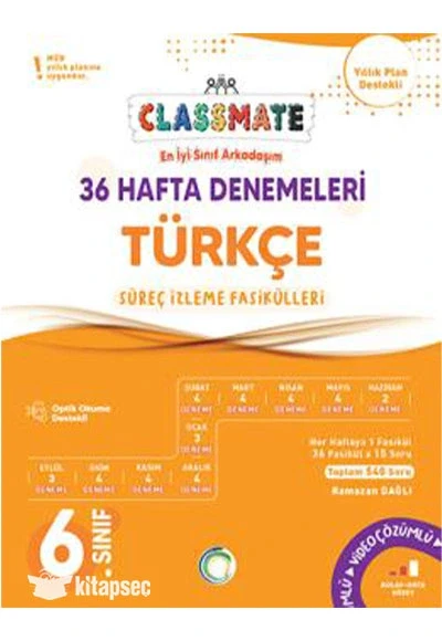 Okyanus 6. Sınıf Türkçe 36 Hafta Denemeleri ürün görseli 1